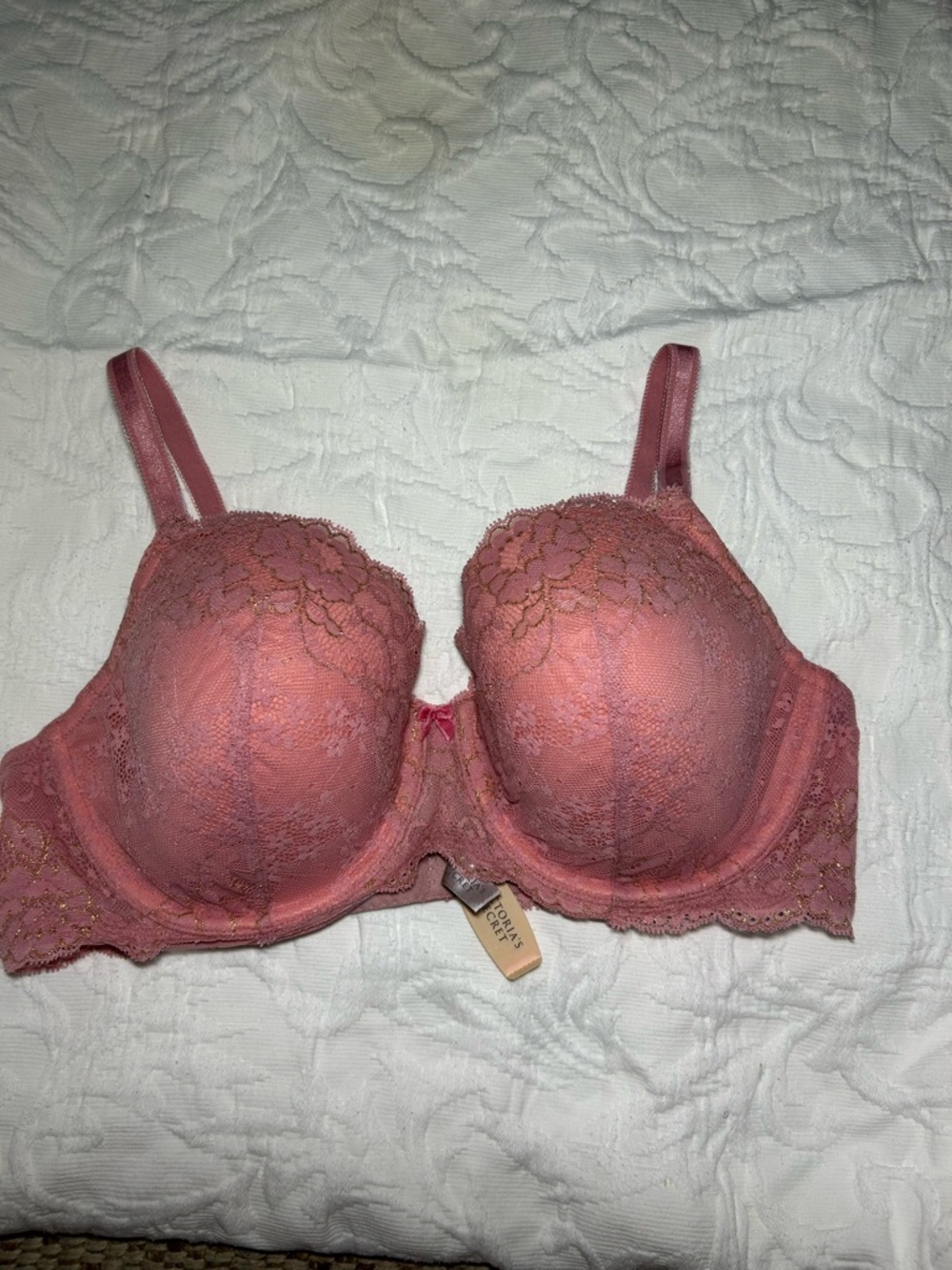 Victoria's Secret Lace Underwire Bra in Dusty Rose Pink